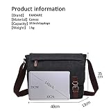 FANDARE Torba na ramię w stylu retro, płócienna torba kurierska dla mężczyzn, listonosz, torba crossbody, torebka pasuje do laptopa 32.8 cm, torba biznesowa, do podróży, szkoły, na uczelnię, torba na