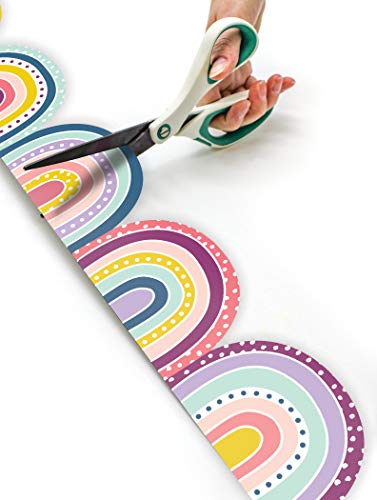 Teacher Created Resources Oh Happy Day Rainbows Die-Cut Rolled Border Trim - 50Ft - Decorate Bulletin Boards, Walls, Desks, Windows, Doors, Lockers, Schools, Classrooms, Homeschool & Offices #TOP3