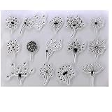 NZJ Spring Dandelion Flower Clear Stamps for Card Making Decoration and DIY Scrapbooking