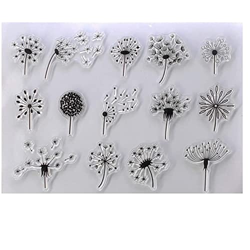Nzj Spring Dandelion Flower Clear Stamps For Card Making Decoration And Diy Scrapbooking #TOP3