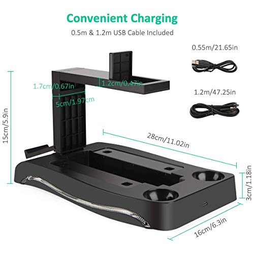 Sn-Riggor Charging Station Display Stand Docking Station And Processor Unit For Ps Move Showcase Storage Stand Holder For Psvr Ii Ps4 Vr Ii Ps Vr Headset Cuh-Zvr2 2Th Generation #TOP5