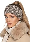 Baesics Stirnband Farbverlauf Taupe für Damen & Herren – warme & elastische Unisex Ohrenwärmer mit Fleecefutter - Hochwertige Verarbeitung – One Size Kopfbedeckung