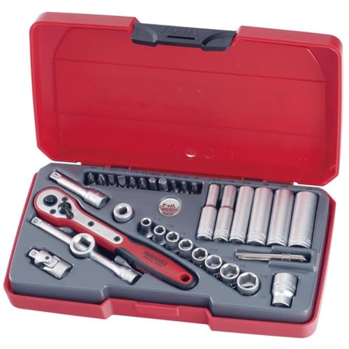 Teng T1435AF 1/4-inch Socket Set A/F Drive (35 Pieces)
