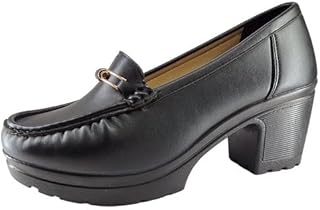 حذاء بكعب سميك للنساء - مقاس