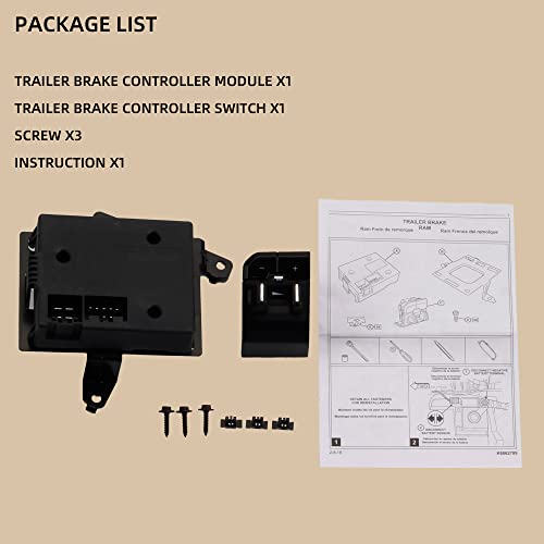 Dasbecan Integrated Electronic Trailer Brake Controller Compatible With 2019 2020 2021 2022 Ram Dt 1500 Trucks New Body Style Only Replace 82215278Ae #TOP6