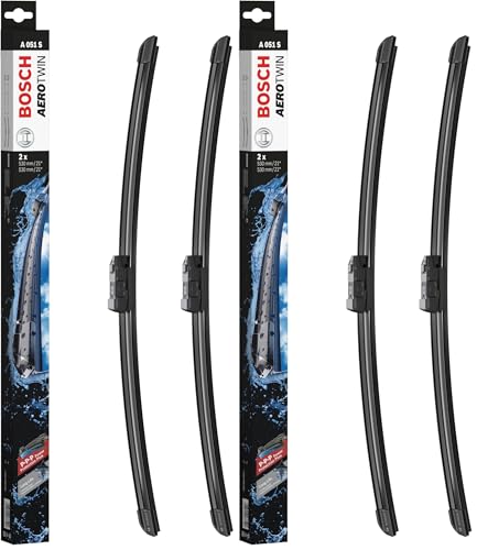 Image of BOSCH 3397009051 AeroTwin OE Replacement Wiper Blades Driver & Passenger Side - Set of 2 (21 inch & 21 inch) Top Lock 19mm (Pack of 2)