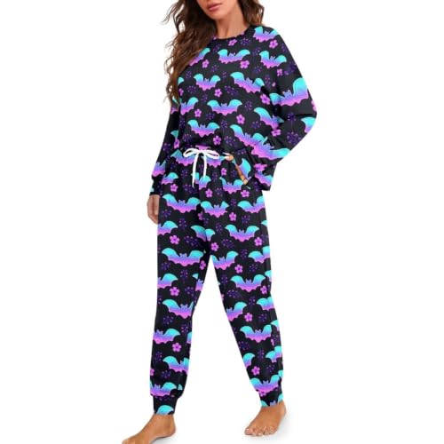 Image of Women's Pajamas Set Soft 2 Piece Loungewear Long Sleeve Pj Set