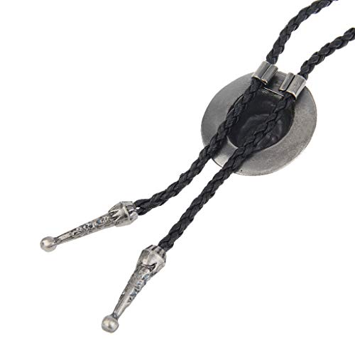 Image of GelConnie Bolo Ties for Men Women Western Cowboy Tie Mens Western Necklace Leather Necktie Gold Bolero Tie Cowboy Necklace