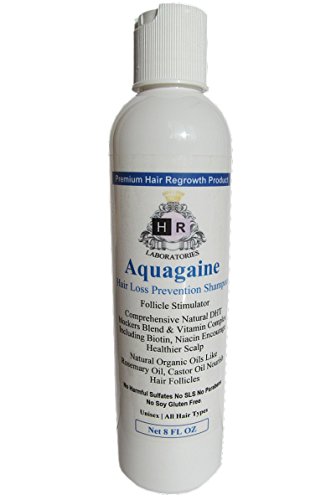 Aquagaine Premium Hair Loss Prevention/Restoration Shampoo With Organic Rosemary & Castor Oil, Natural Dht Blockers And Biotin For Hair Growth – Sulfate Free, No Soy, For Men & Women, 8 Oz #TOP22