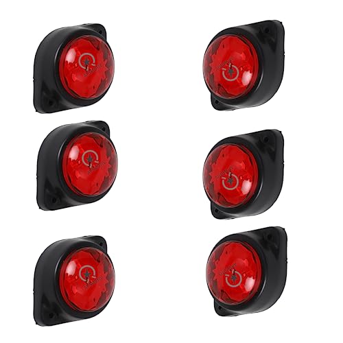 Feu de position led rouge 12V Lot de 6 balises d'éclairage latéral pour camion et remorque