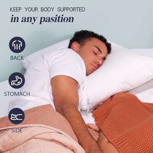 Image of Nuzzle Adjustable Firm Pillow Queen Size, Luxury Bed Pillow Hotel Collection - Best Adjust Height Soft Cooling Pillow for Back, Stomach or Side Sleepers