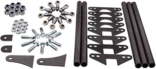 Waverspeed Parallel 4-Link Suspension Kit, Universal Weld-On 24" Steel Bars for Rat Rod Hot Rod Truck Classic Car