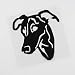DCJ® Voiture Autocollant Sticker 12,6 cm x 13,5 cm Chien de lévrier Autocollant de Voiture Vinyle Autocollant