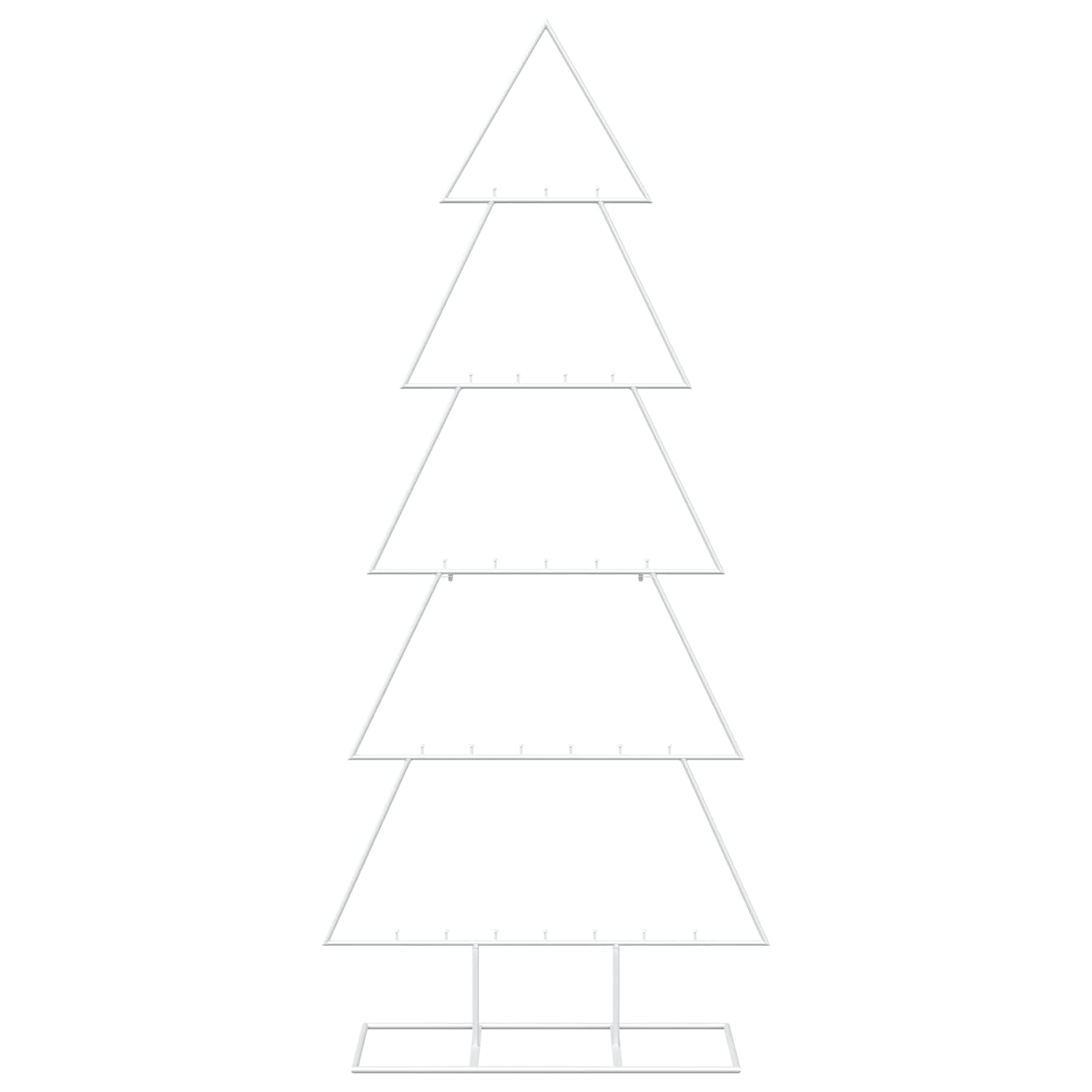Metall-Weihnachtsbaum mit Ständer aus Stahl, Weiß, 65 x 65 x 150 cm