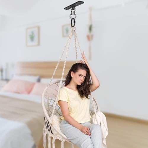 BeneLabel Ceiling Mount Swing Hanger with Bearing 900 LB Capacity Heavy Bag Hanger Stainless Steel Hanging Chair Mount 360° Swing Hardware for Aerial Silks, Punching Bag, Gymnast Ring