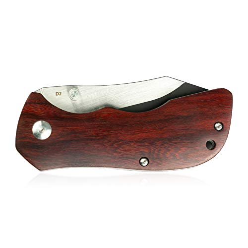 Kubey Karaji Ku180 Thumb Studs Open Folding Pocket Knife 2.56 Inch D2 Blade And G10 Handle With Deep Carry Clip For Hunting Camping And Every Day Carry (Black - Sheepsfoot) #TOP5