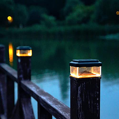 Luces Jardín Luces de valla solar LED al aire libre LED Decoración de la decoración Lámparas Luz de Luz de Luz Post Light Deck Jardín Decoración Cerca Lighting Garden Light Luz de Césped