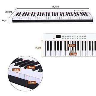 GOPLUS Piano Numérique 61 Touches Sensible au Toucher avec Bluetooth et MP3,61 Kit Clavier Piano 61 Écouteurs,Haut… - Les Beatles, Paul McCartney, John Lennon, RIngo Starr, George Harrison GOPLUS Piano Numérique 61 Touches Sensible au Toucher avec Bluetooth et MP3,61 Kit Clavier Piano 61 Écouteurs,Haut… – Image 7