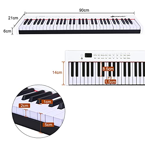 GOPLUS Piano Numérique 61 Touches Sensible au Toucher avec Bluetooth et MP3,61 Kit Clavier Piano 61 Écouteurs,Haut… - Les Beatles, Paul McCartney, John Lennon, RIngo Starr, George Harrison GOPLUS Piano Numérique 61 Touches Sensible au Toucher avec Bluetooth et MP3,61 Kit Clavier Piano 61 Écouteurs,Haut… – Image 8