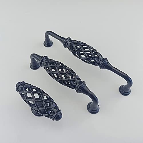 Poignées de porte cage à oiseaux bronze noir meuble commode tiroir - 5