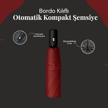 Bordo K l fl  Otomatik Kompakt  emsiye