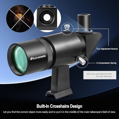 Astromania 9 x 50 coudé Finder Scope, Noir – Vous n'Aurez Plus besoin de la fatigue votre cou à angles difficiles et sont également en Mesure de recherche pour des objets qui ne sont pas SI facile de trouver – vue 5