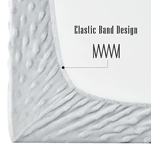 Cute Castle Fitted Crib Sheet For Standard Crib Mattress - Ultra Soft Bean Dot Plush Cozy Neutral Toddler Sheets For Boys And Girls - Machine Washable (52”X 28”X 8” - Grey) #TOP6