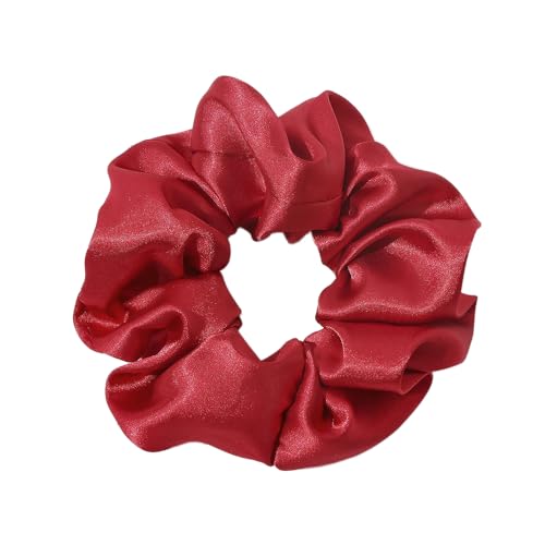Pack of 2 Silk Colon Hair Bobbles, Plain Scrunchies, Elastic Hair Ties, Soft Hair Rings, Rubber Bands, Ponytail Holder
