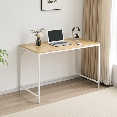 Garvishk Garvis Schreibtisch 120x60 cm – Gaming Tisch mit Regal – MDF Computertisch für Homeoffice (Eiche)