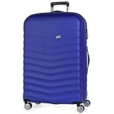 JASLEN - Valiglia trolley estensibile 70 cm grande ABS. Rigida, resistente, robusta e leggera. Manico telescopico, 2 manichi retrattile, 4 doppie ruote. Misure grande XL 52670, Color Blu
