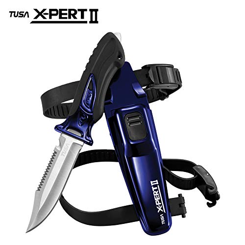Tusa Fk-910 X-Pert Ii Dive Knife, Drop Point, Cobalt Blue #TOP1