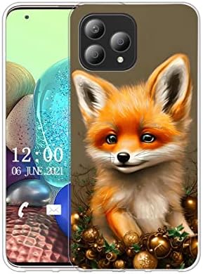 Sunrive Case compatible with CUBOT P80, Ultra Slim Transparent Soft Premium TPU Silicone Back Rubber Bumper Protector Patterns Cover(Cat, Ball)