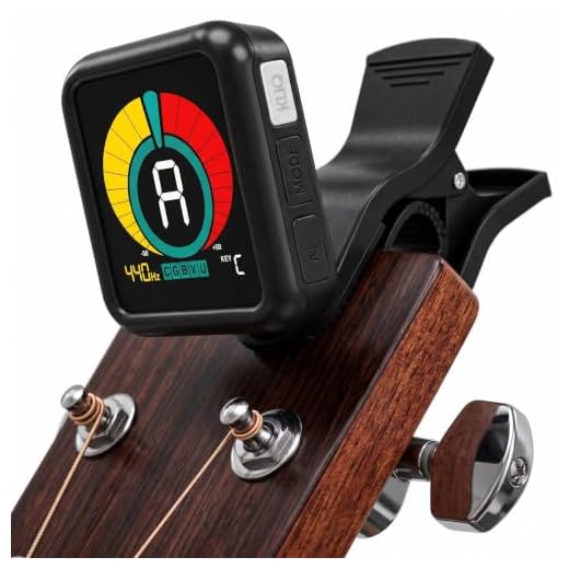 KLIQ UberTuner - Professional Clip-On Tuner for All Instruments (multi-key modes) - with Guitar, Ukulele, Violin, Bass & Chromatic Tuning Modes (also for Mandolin and Banjo)