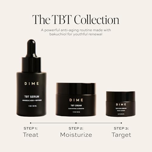 Image of DIME Beauty TBT Eye Cream 0.5 oz (15 ml) - Smooth Fine Lines, Firm Skin, Restore Bounce, Long Lasting Hydration with Bakuchiol