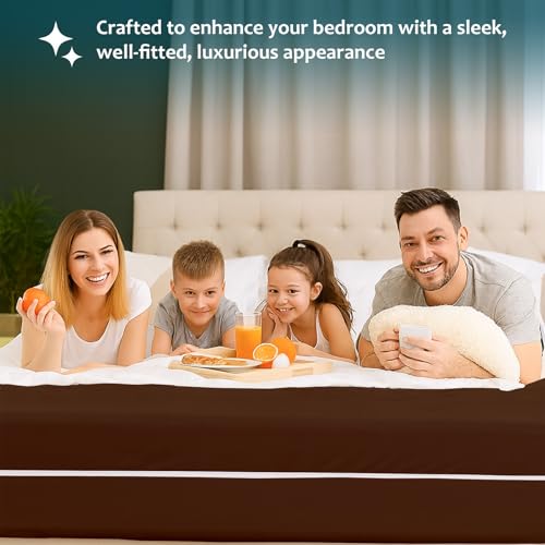 Image of Zipper Closure Style Mattress Protector Single Size 100% Waterproof Six-Sided Mattress Encasement for Bed 48x75 Inch Fit On 6 Inch 4X6.3 Feet Chocolate