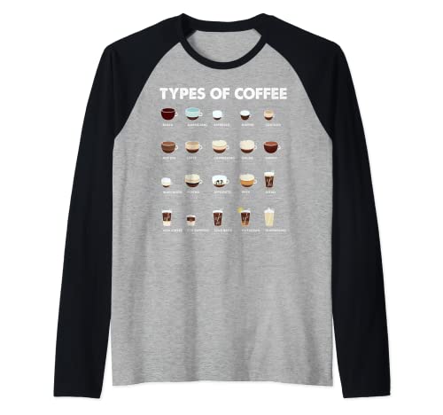 Types Of Coffee Ultimate Guide Barista Raglan Baseball Tee