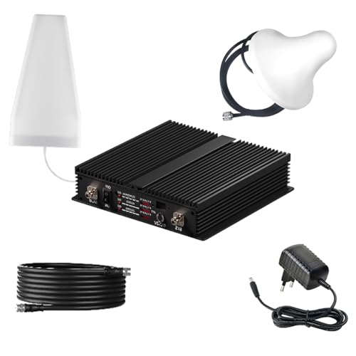 JMT Outdoor Mobile Phone Signal Amplifier 75DB 50-60HZ Medium Power Signal Booster AGC ALC MGC Auto Gain Receiver Support 2G 3G 4G (Combo A)
