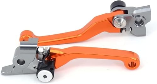 JFG RACING Dirt Bike Foldable Clutch Brake Levers,CNC Breakaway Levers for 125 150 250 300 350 450 500 SX XC EXC SXF EXCF XCW XCF TPI XCFW SMR-Orange - Thumbnail 7