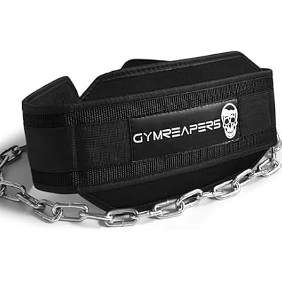 Gymreapers Dip Belt With Chain For Weightlifting, Pull Ups, Dips - Heavy Duty Steel Chain For Added Weight Training