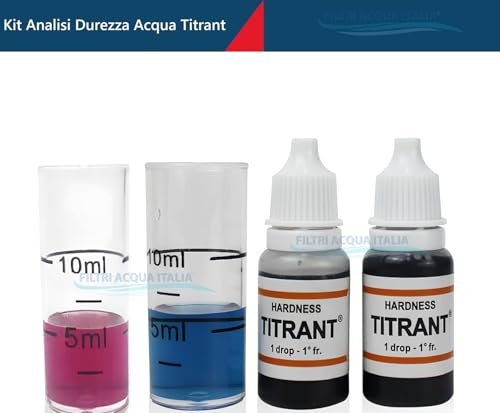 Titrant Set zur Analyse der Wasserhärte (französische Grad) zum Messen von Kalkstein, Set mit 2 Stück