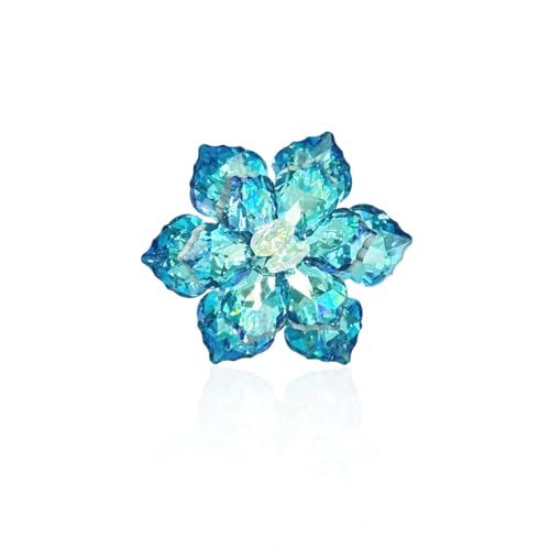 Image of Crystal Flower Brooch Pin for Women Dress Suit Bag Hat Broochs Pins Christmas Brooch Pin Wedding Party Birthday Dance Jewelry Accessories