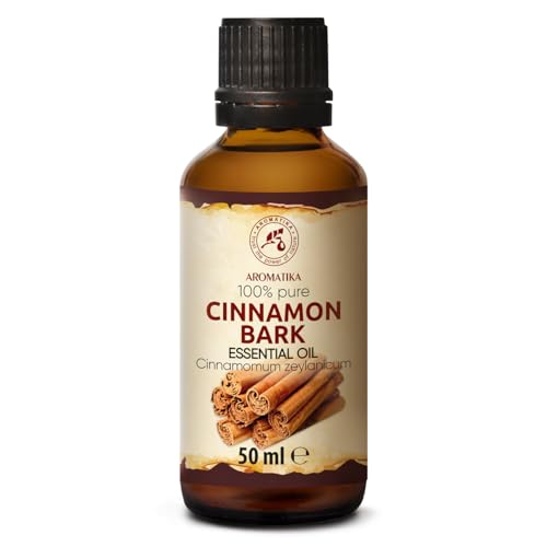 Olio Essenziale di Corteccia di Cannella 50 ml - Cinnamomum Zeylanicum - Naturale e Puro - Olio essenziali per Diffusori - Aroma per la Casa - Saponi e Candele - Profumo di lunga durata - Aromaterapia