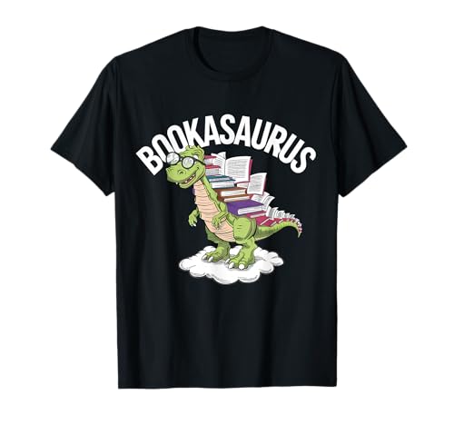 Book Dinosaur T-Rex Bookworm Dino Funny Book Reading T-Shirt