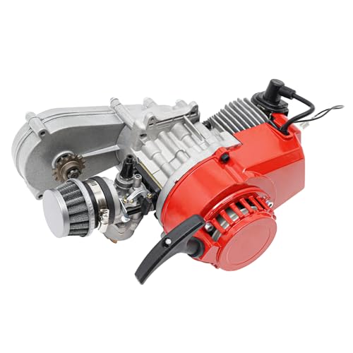 Mini Moto Gasolina, 2 Tiempos 49CC Motor Dirt Bike, 1,9 kw/7000rpm Minimoto Gasolina, 3CV Motor Minimoto 49cc para Mini Dirt Bike, Beach Bike, ATV