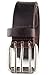 F&L CLASSIC Men's full grain one piece leather triple Prong Casual Belt,1.5” wide, Made in USA(38-40 Large, brown) …