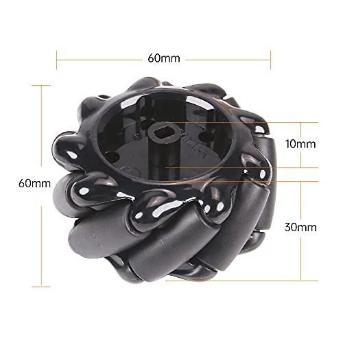 LewanSoul Mecanum Robot Chassis Car Kit with 360&deg; Omnidirectional Wheel, Aluminum Alloy Frame, TT Motor, 66mm Omnidirectional Wheels, Robotic Moving Platform Robot Car DIY Kit (Unassembled)