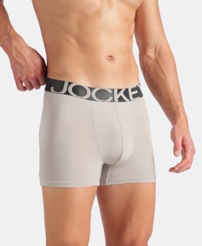 Image of Jockey IC28 Men Tactel Microfiber Elastane Stretch Solid Trunk with Moisture Move Properties