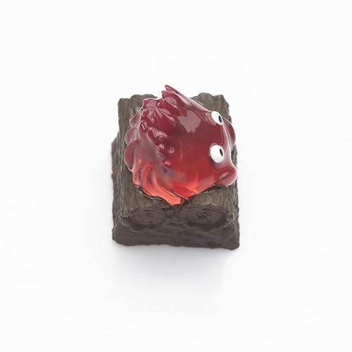 Mechkeeb Little Flame パーソナリティキーキャップ アニメ 周辺機器 キーキャップ かわいい 半透明 樹脂 キーキャップ MXメカニカルキーボード用 (Little Flame)