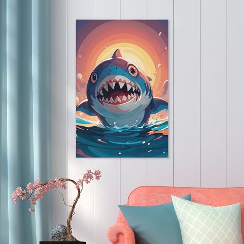 Affiches murales vintage requins pour relooker un mur blanc facilement - 6