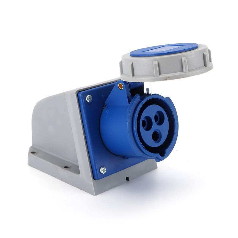 IEC60309 Waterproof CEE Industrial Connector Socket 3Pin 32A 250V 2P+E IP67 (Type-1